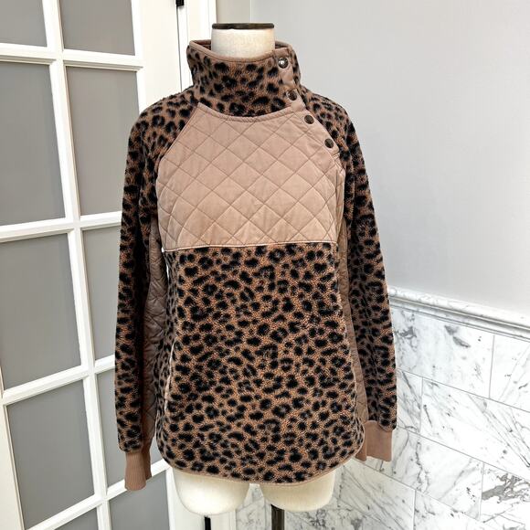 Abercrombie & Fitch Asymmetrical Snap-Up Fleece, Size Small - Picture 2 of 5